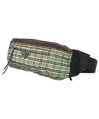 Prada Nylon Check Waist Bag Khaki — view 7