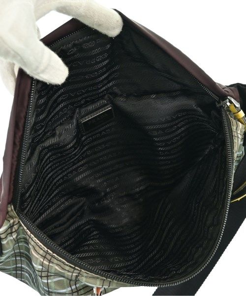 Prada Nylon Check Waist Bag Khaki — view 3