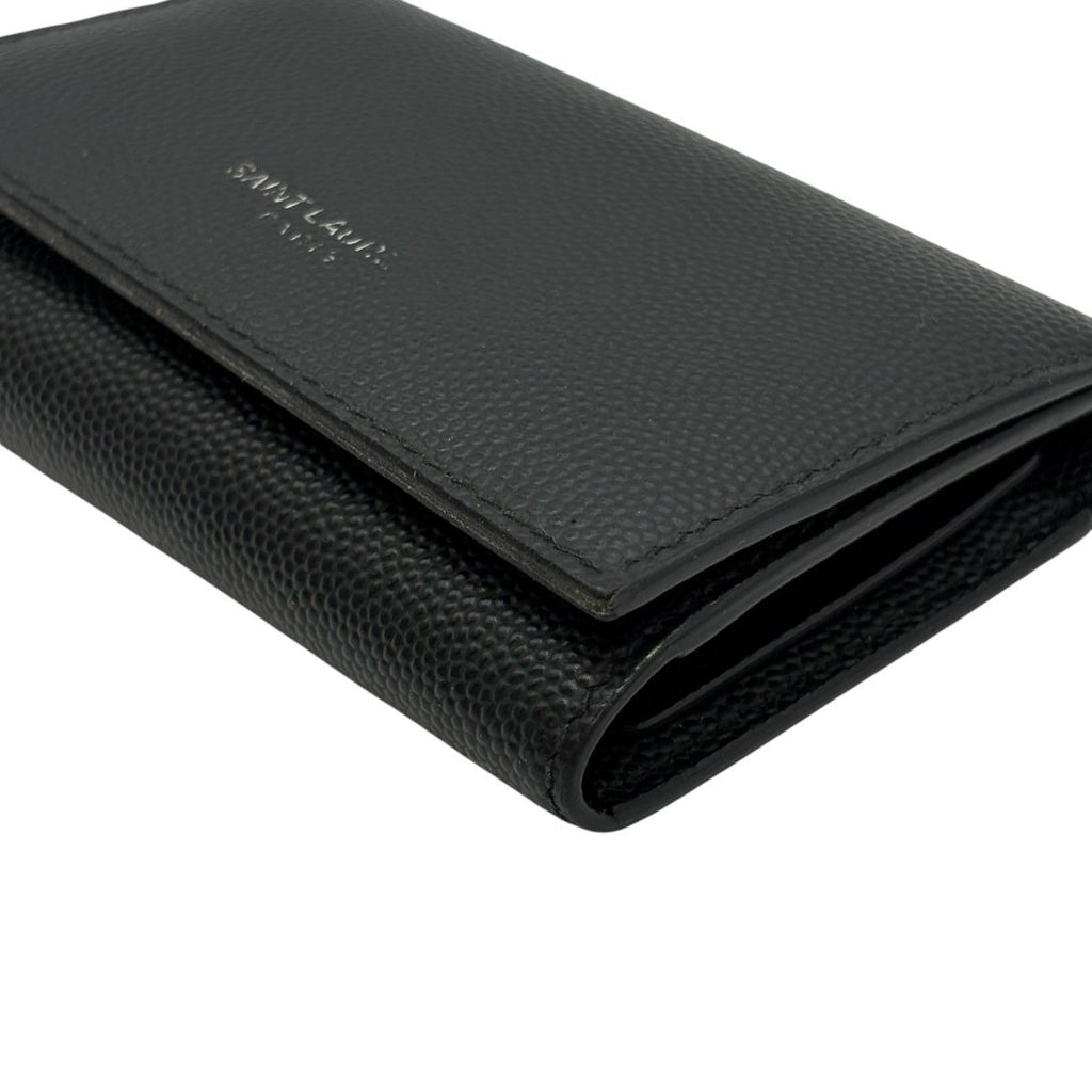 Saint Laurent Key Case 6 Leather Black Paris Key Holder — view 4