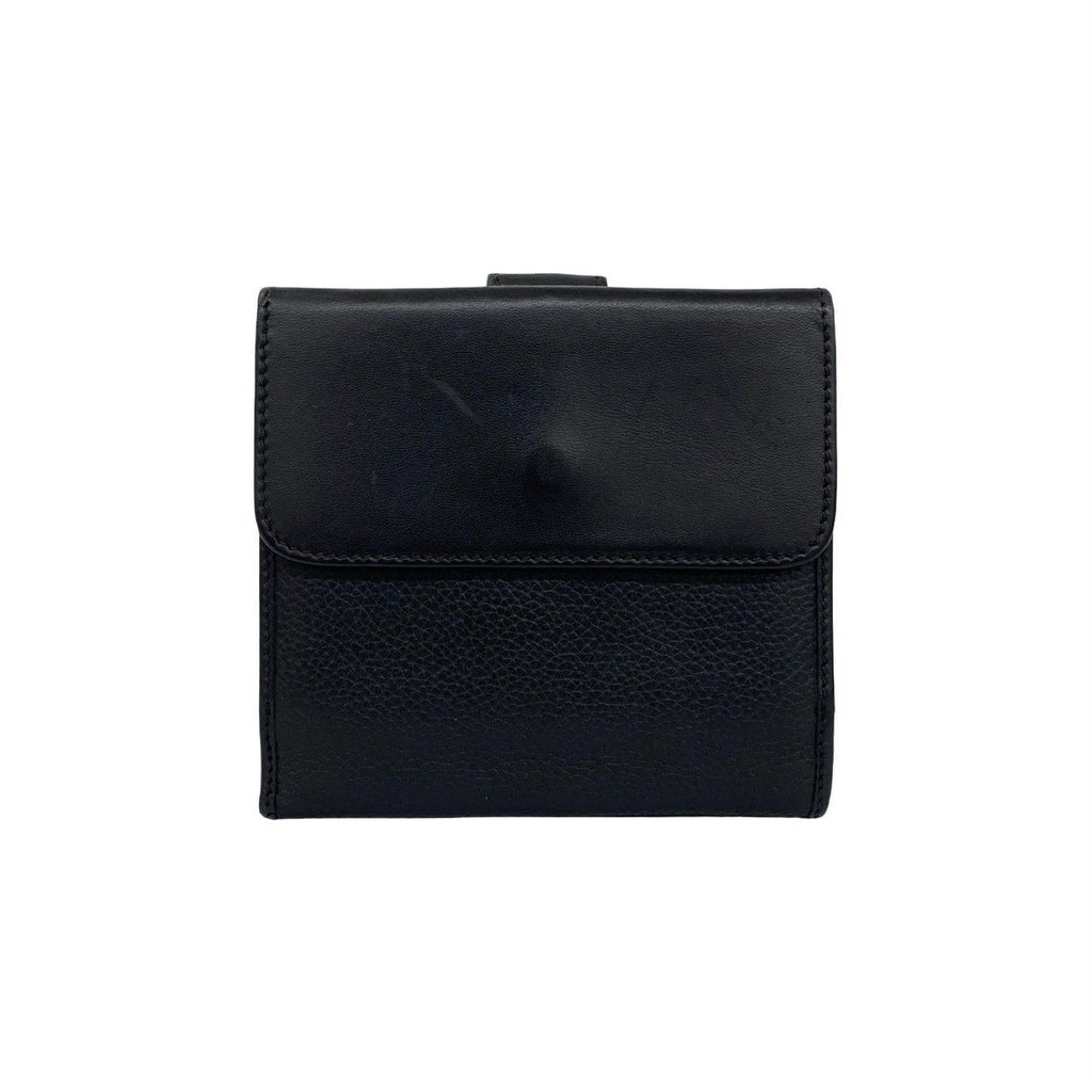 Gucci Vintage GG Logo Leather Bifold Wallet Mini Card Case Black — view 2