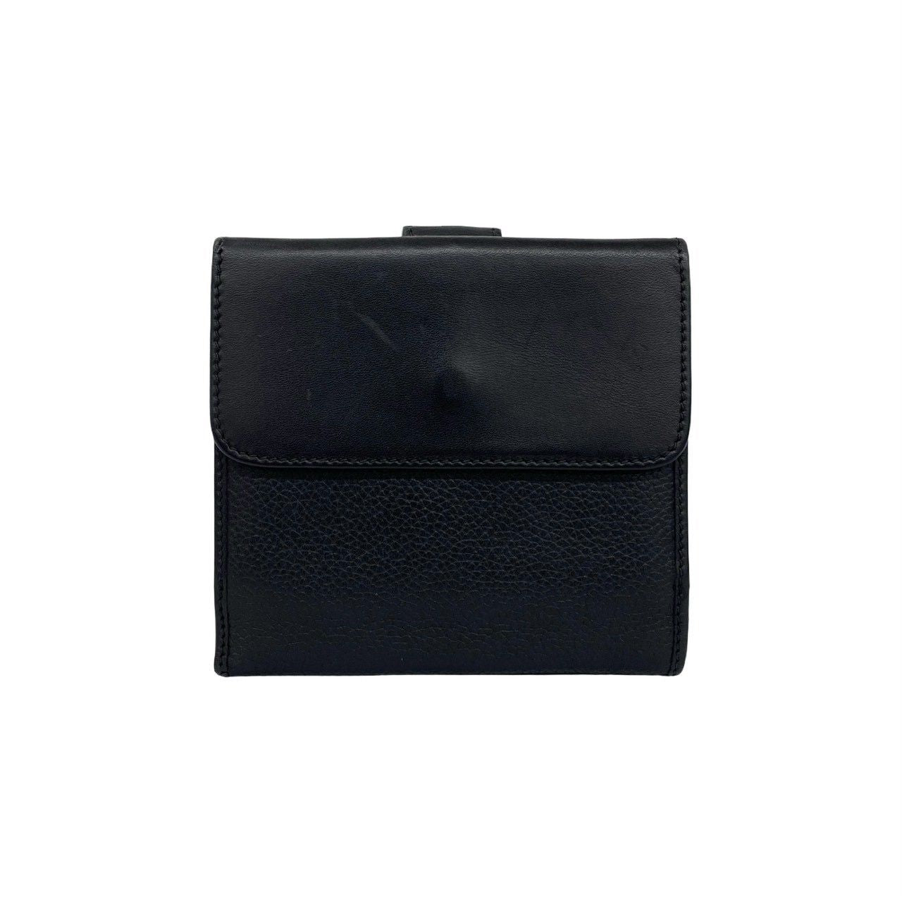 Gucci Vintage GG Logo Leather Bifold Wallet Mini Card Case Black — view 2
