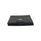 Gucci Vintage GG Logo Leather Bifold Wallet Mini Card Case Black — view 3