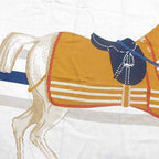 Hermes Carre 100 Horse Wear Scarf Shawl Cashmere Beige — view 4