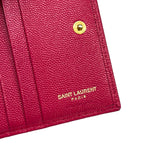 Saint Laurent Paris Trifold Wallet Pink Gold Leather — view 5
