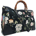 Gucci Kris Knight Large Flora Bamboo 2-Way Shoulder Bag Floral Black