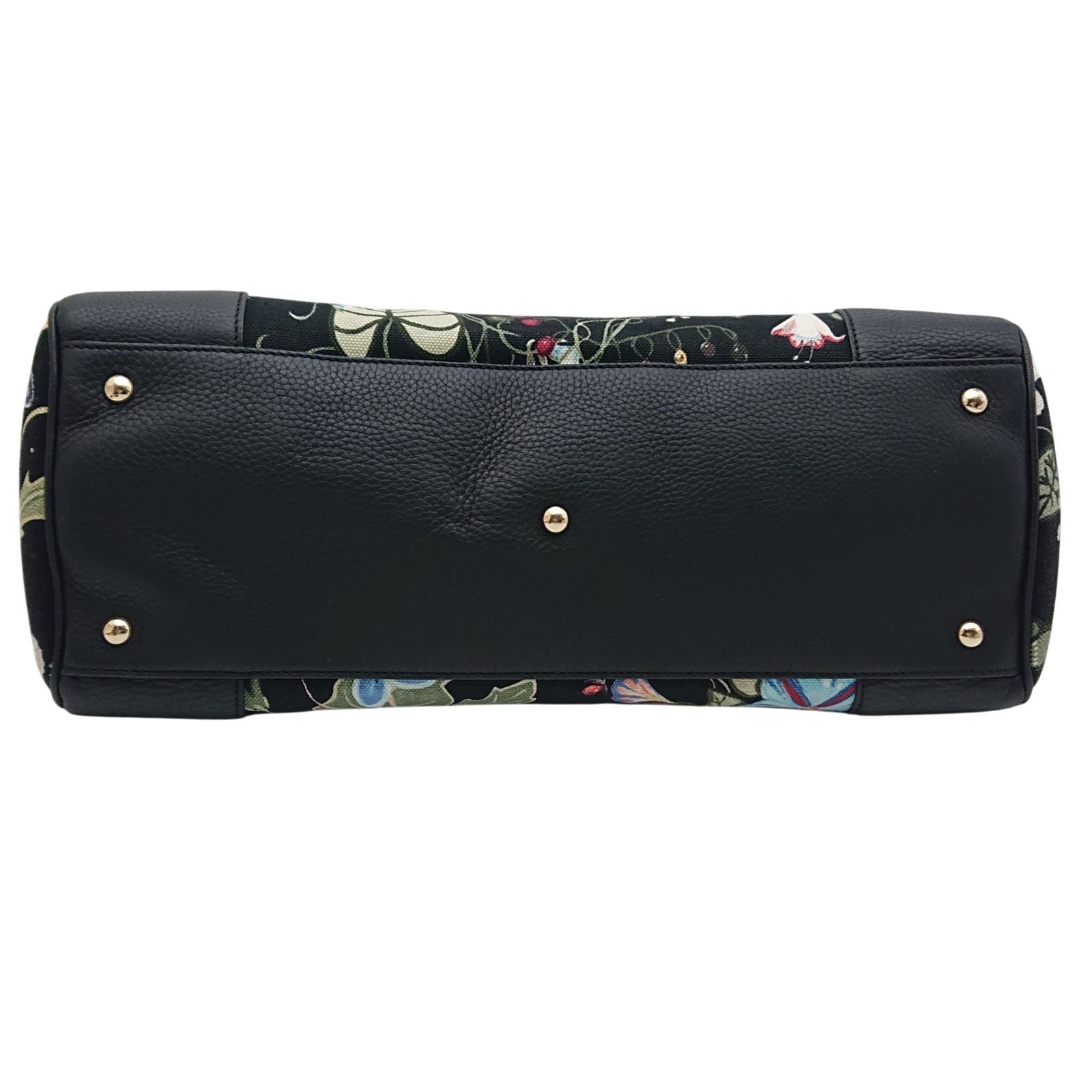 Gucci Kris Knight Large Flora Bamboo 2-Way Shoulder Bag Floral Black — view 6