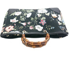 Gucci Kris Knight Large Flora Bamboo 2-Way Shoulder Bag Floral Black — view 5