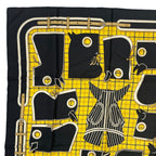 Hermes Scarf Silk Carre 90 Camails Camail Black — view 2