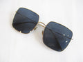 Dior Sunglasses Stellaire Metal Gold Navy Square Frame Eyewear