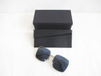 Dior Sunglasses Stellaire Metal Gold Navy Square Frame Eyewear — view 2