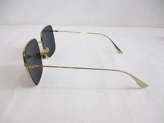 Dior Sunglasses Stellaire Metal Gold Navy Square Frame Eyewear — view 5