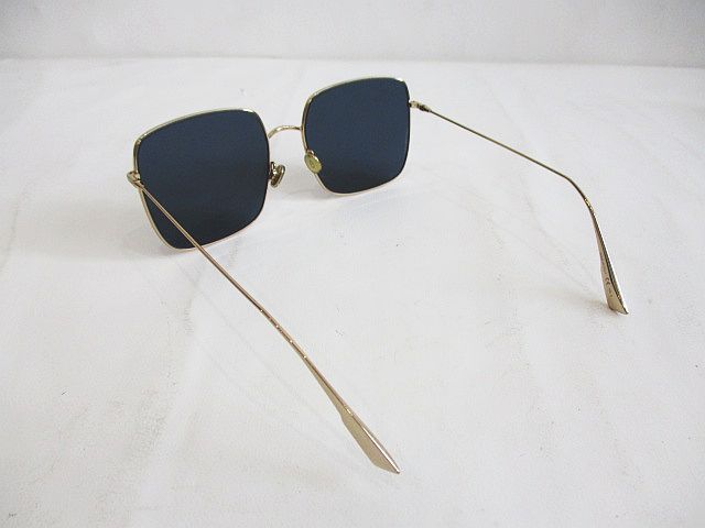 Dior Sunglasses Stellaire Metal Gold Navy Square Frame Eyewear — view 6