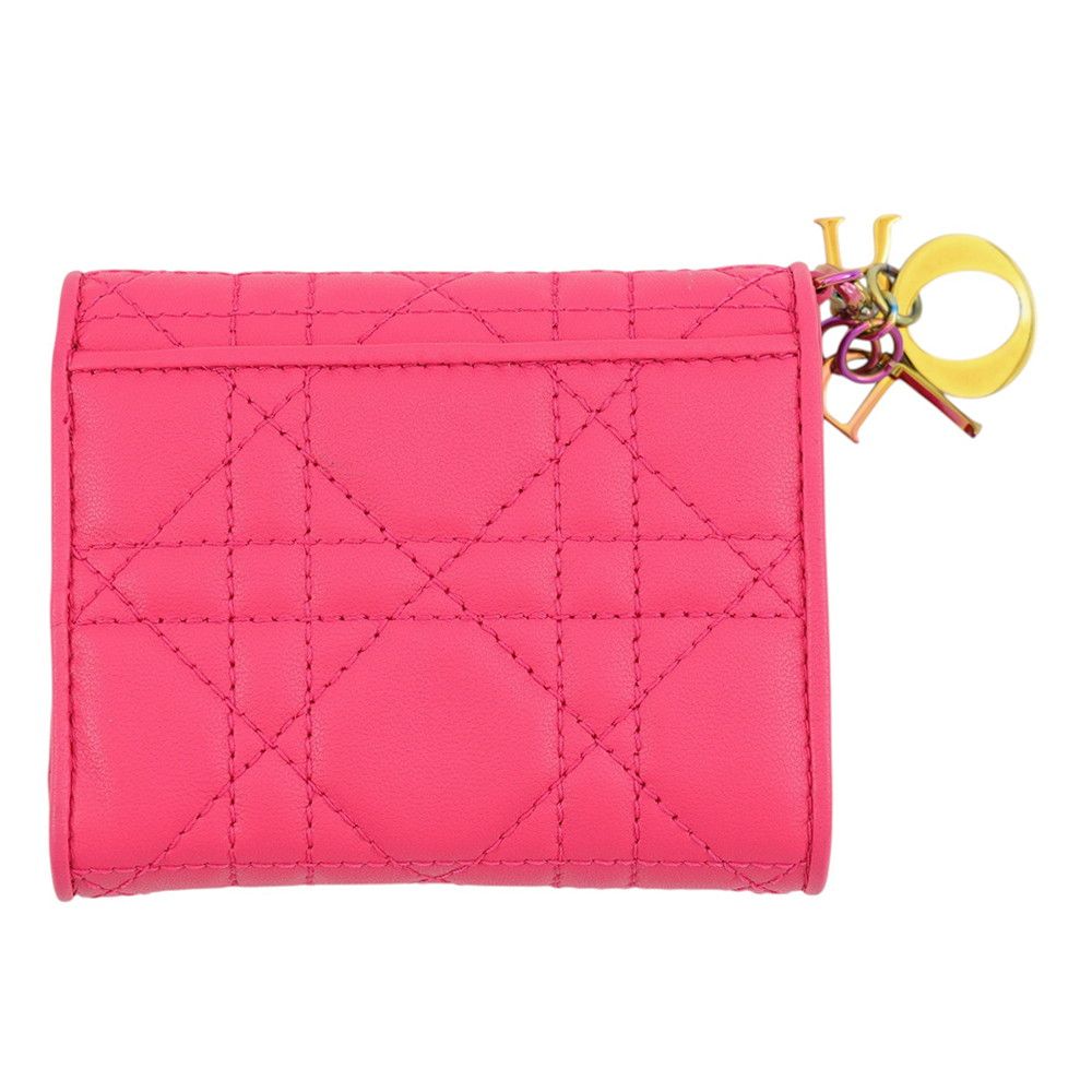 Dior Trifold Wallet Lady Lotus Cannage — view 3