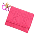 Dior Trifold Wallet Lady Lotus Cannage