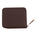 Hermes Coin Purse Azap Compact Silk in Mocha Silver Evercolor — view 3
