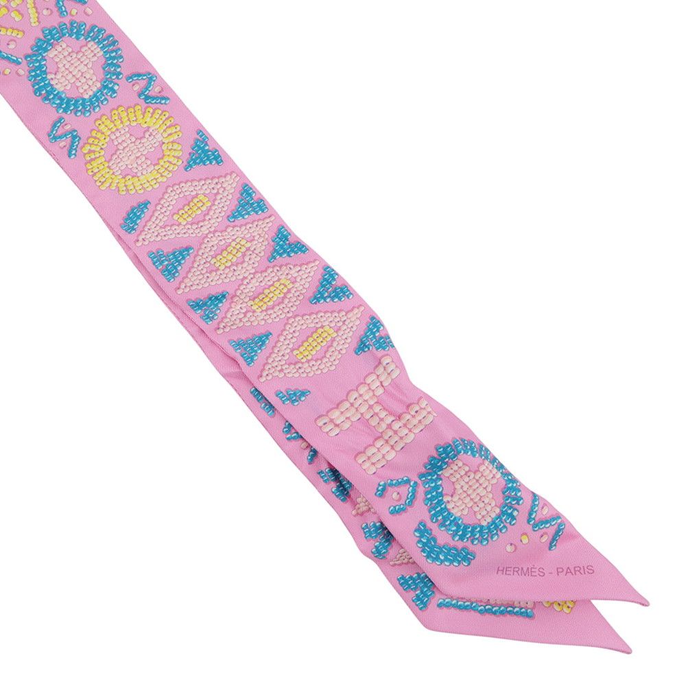 Hermes Scarf Twilly Kelly en Perles Silk Twill Fall Winter — view 4