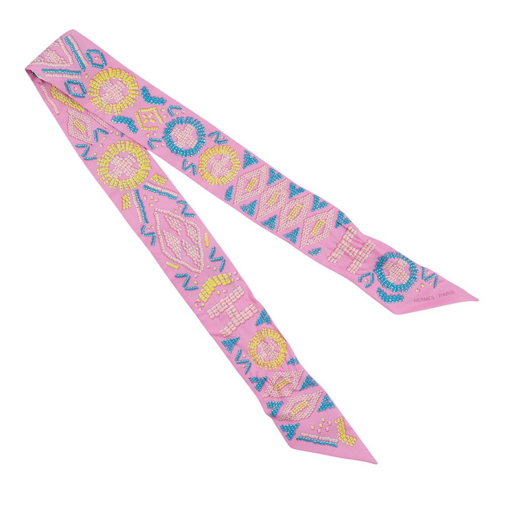 Hermes Scarf Twilly Kelly en Perles Silk Twill Fall Winter — view 3