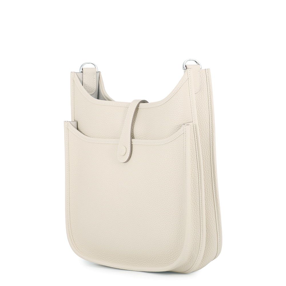 Hermes Shoulder Bag Evelyne 3 PM Craie Silver Taurillon Clemence — view 2