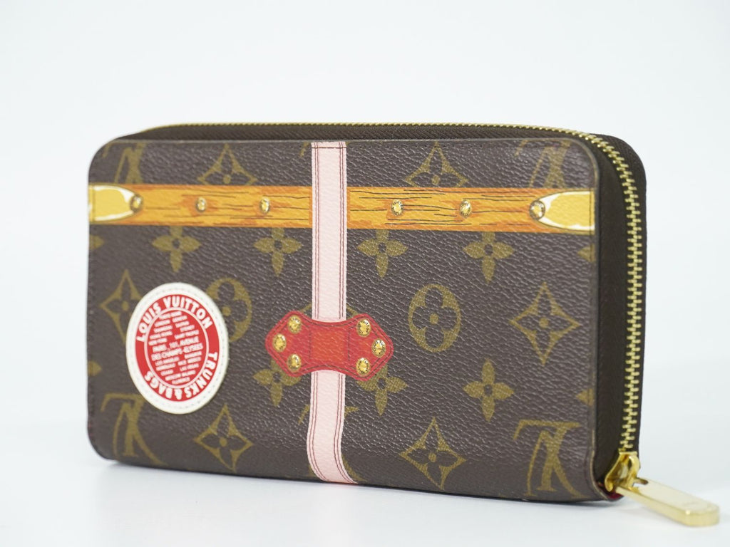 Louis Vuitton LV Zippy Wallet Monogram Summer Trunk Zip Around Brown Pink — view 2