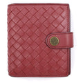 Bottega Veneta Intrecciato Leather Wallet Bifold Coin Purse Bordeaux
