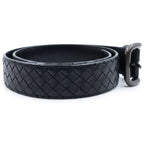 Bottega Veneta Intrecciato Braided Leather Belt Black — view 3