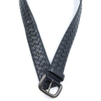 Bottega Veneta Intrecciato Braided Leather Belt Black — view 4