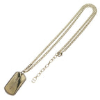 Dior Dock Tag Logo Plate Necklace Gold — view 2