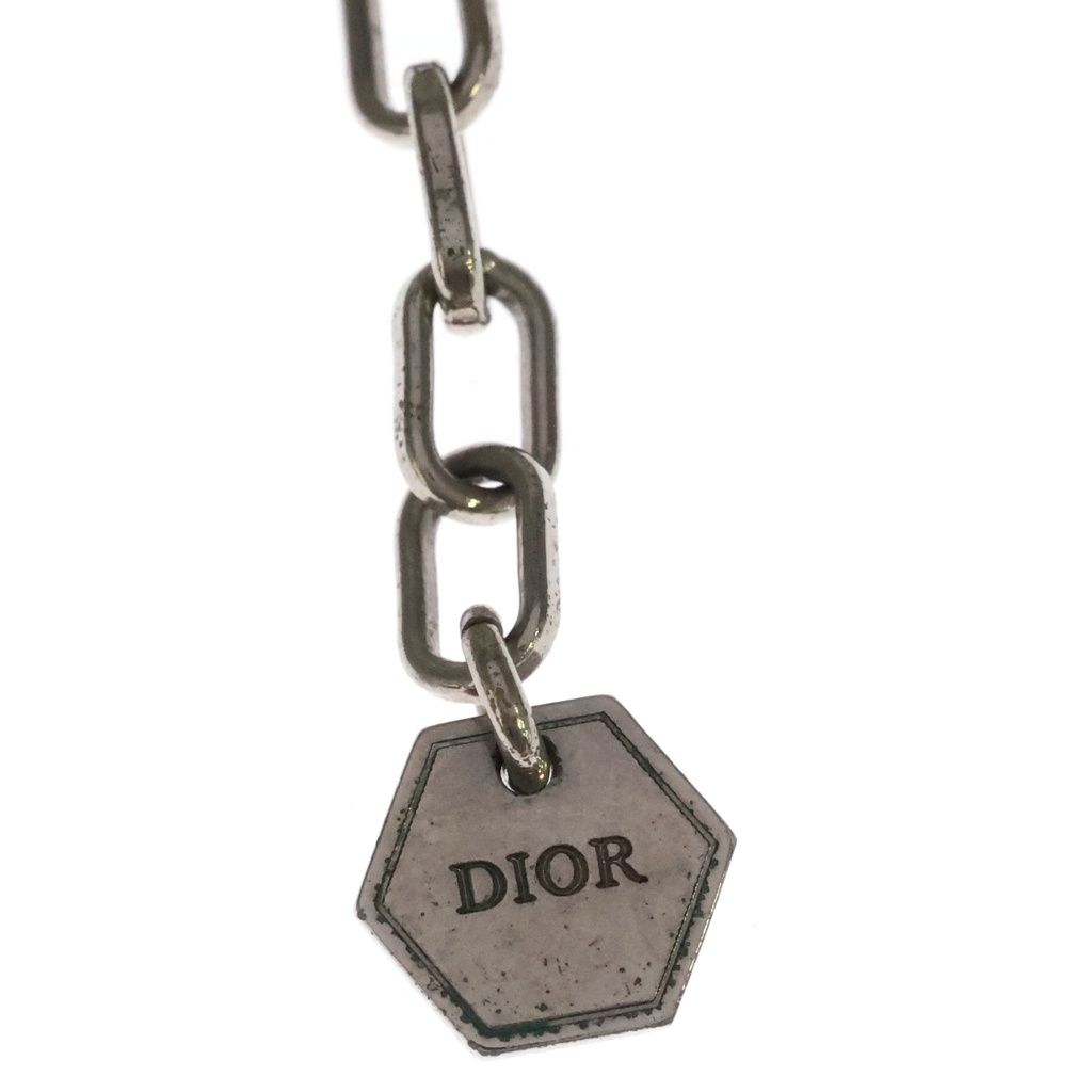 Dior Oblique Rhinestone Pendant Chain Necklace — view 5