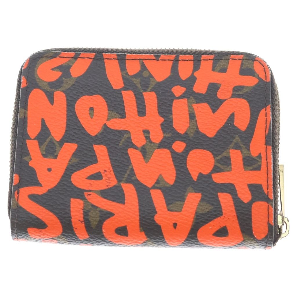 Louis Vuitton Monogram Graffiti Zippy Coin Purse Compact Wallet Brown Orange — view 2