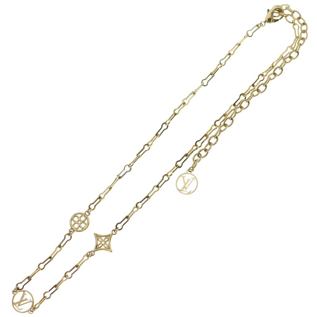 Louis Vuitton Collier Forever Young Monogram Motif Chain Necklace Gold — view 2