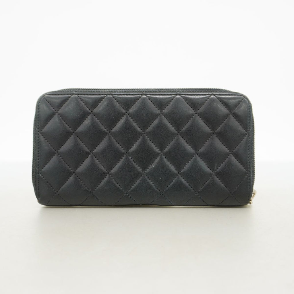 Chanel Wallet Cambon Lambskin Black Silver — view 7