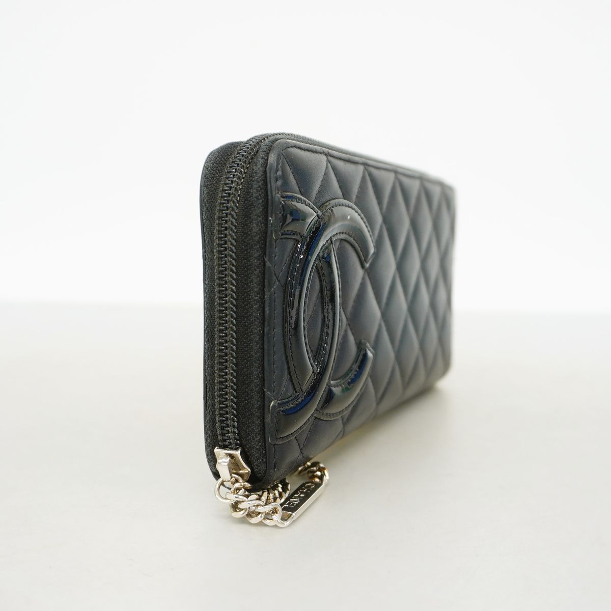 Chanel Wallet Cambon Lambskin Black Silver — view 2