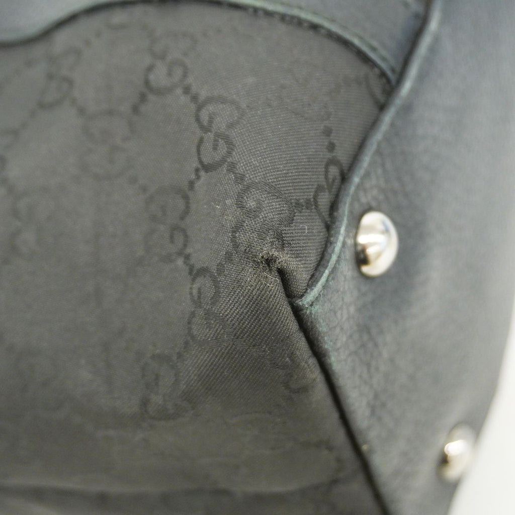 Gucci Tote Bag GG Nylon Black Silver — view 6