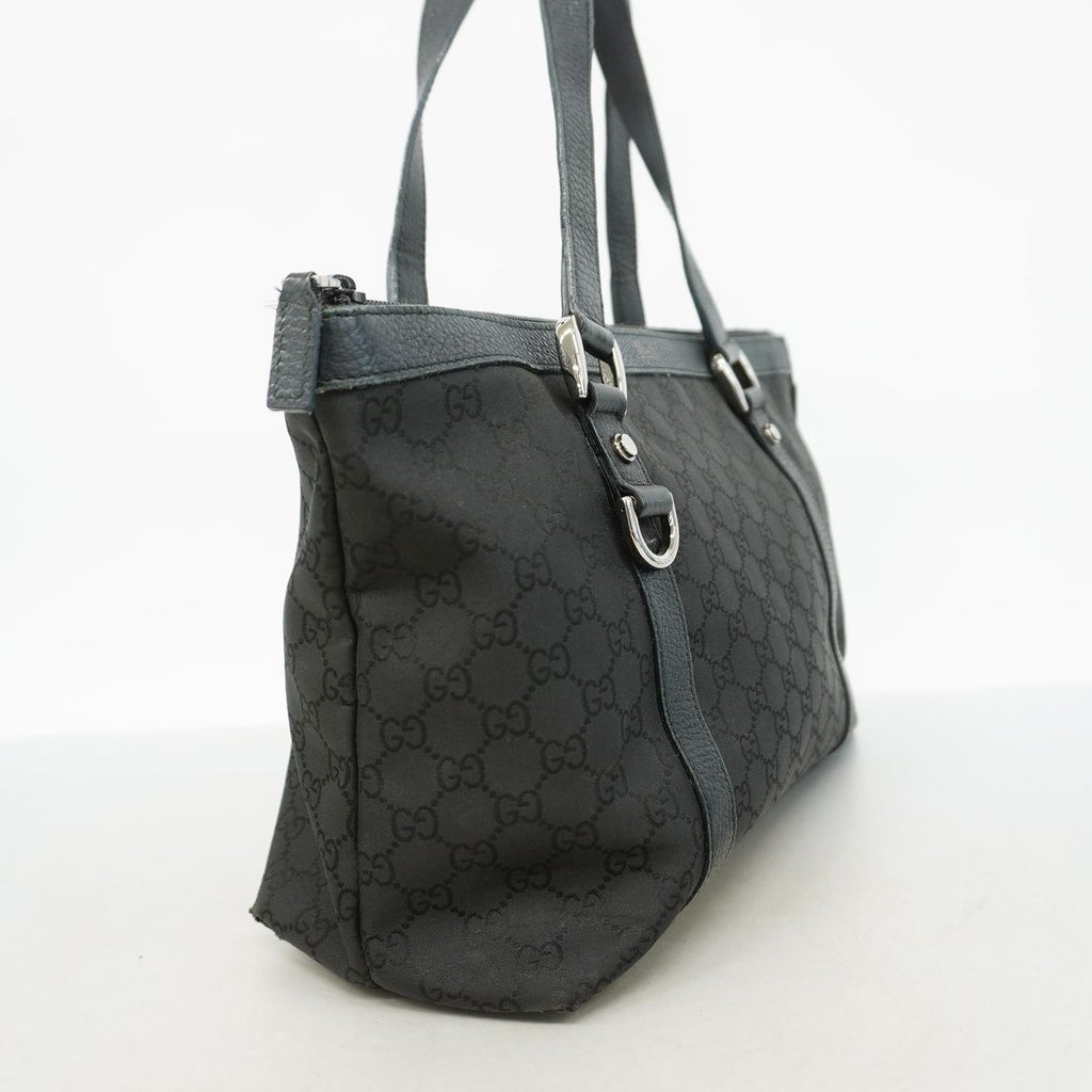 Gucci Tote Bag GG Nylon Black Silver — view 2