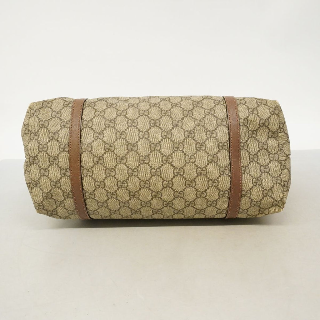 Gucci Tote Bag GG Supreme Brown Gold — view 3