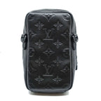 Louis Vuitton Double Phone Pouch NM Shoulder Bag Monogram Shadow Calf Leather — view 2