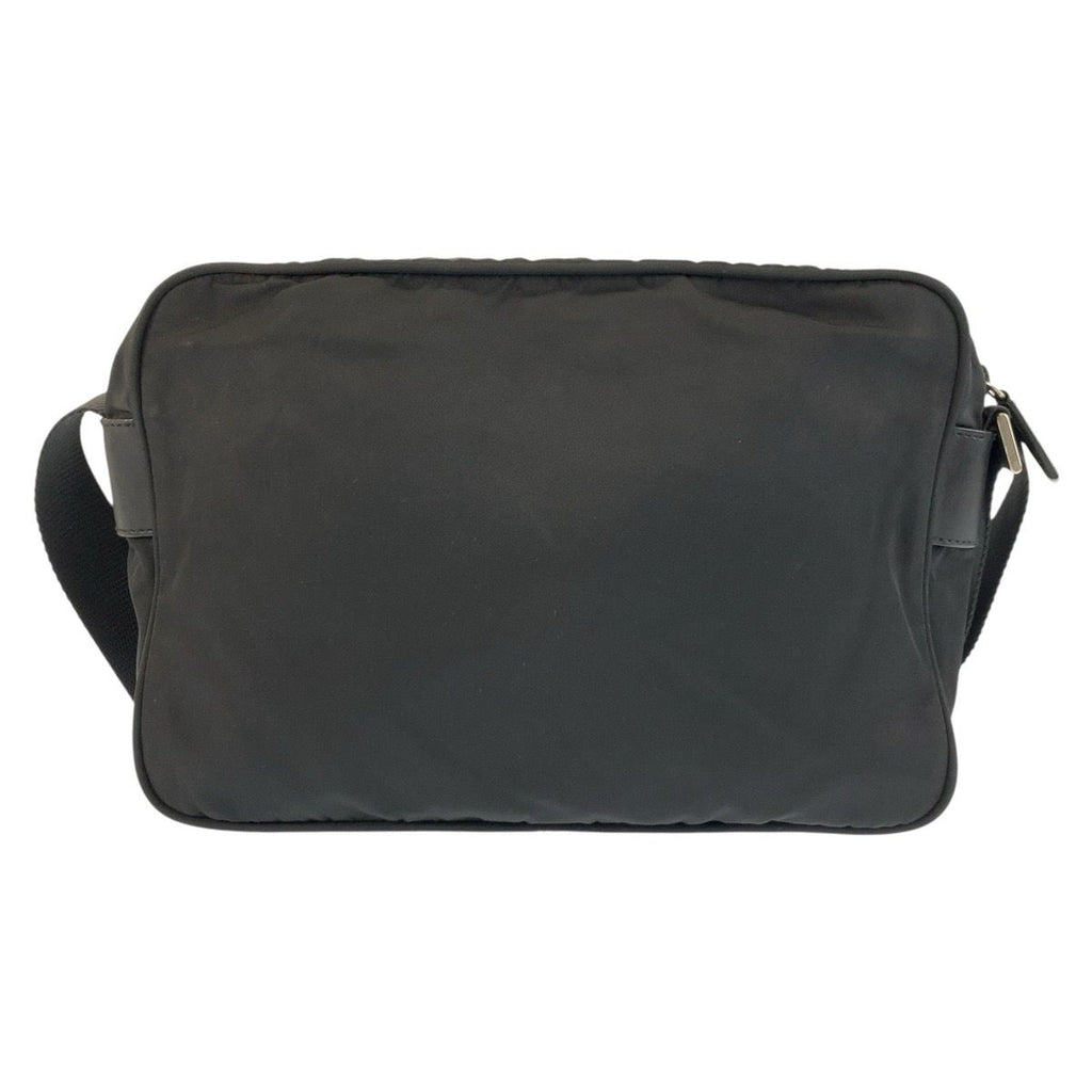 Prada Tessuto Black Silver Nylon Shoulder Bag Pochette — view 2