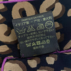 Louis Vuitton Silk 100 Large LV Leopard Black Brown Scarf — view 5