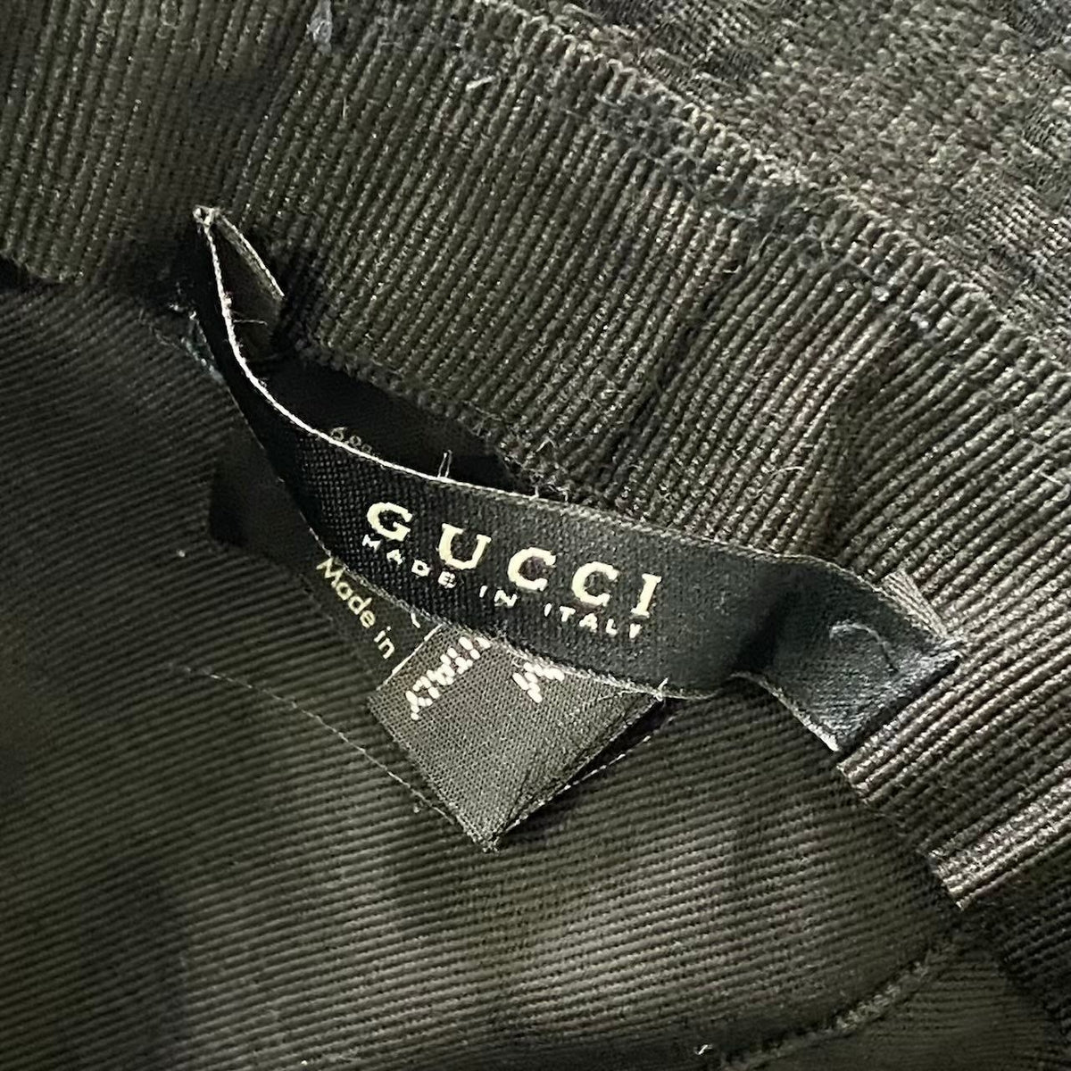 Gucci Gold Plate GG Canvas Bucket Hat M Black — view 8