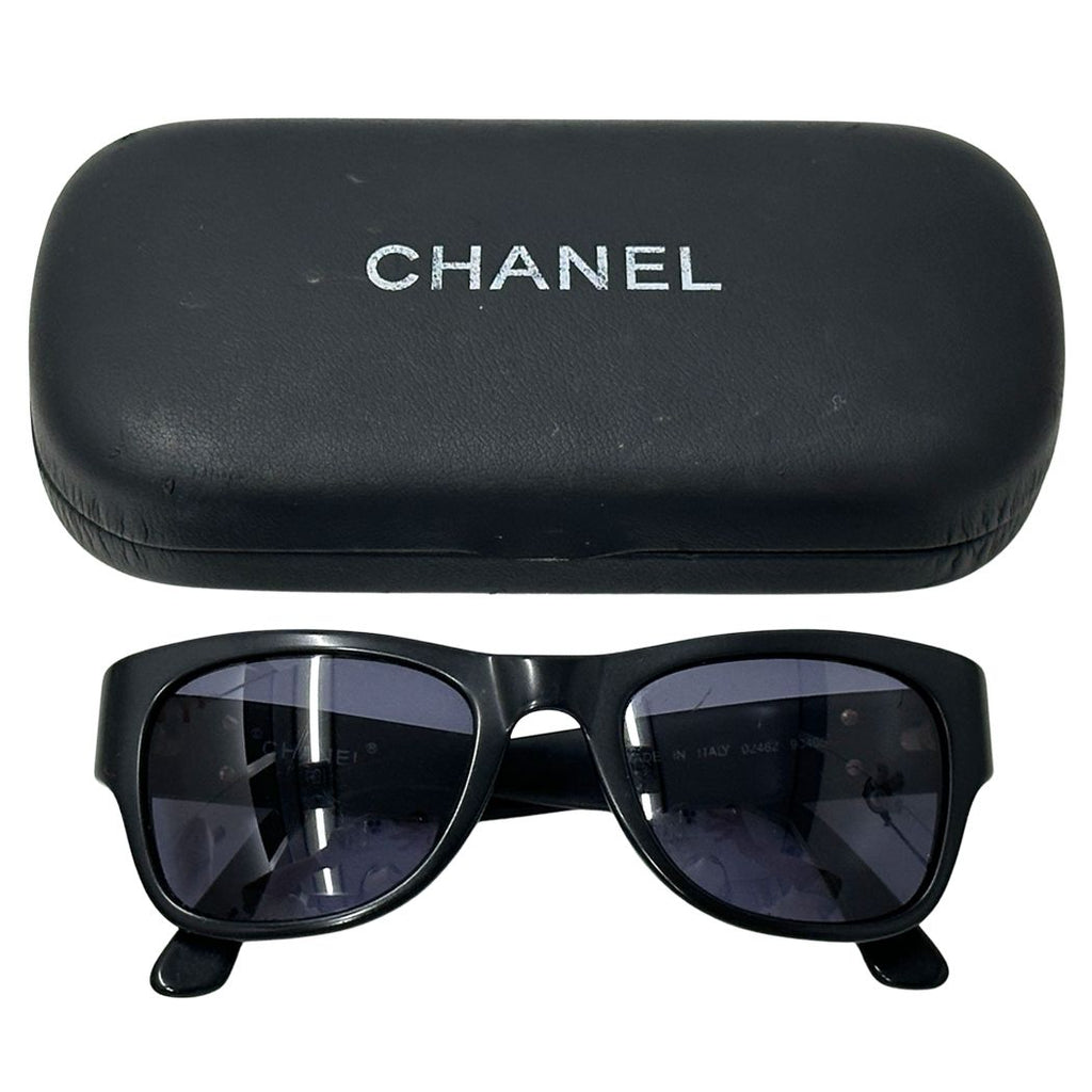Chanel Sunglasses CC Logo Black Eyewear — view 8