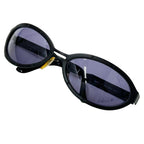 Chanel Sunglasses CC Logo Black Oval Eyewear — view 5