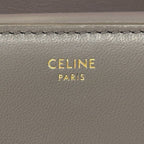 Celine Wallet Triomphe Bifold Leather Gray Gold Mini Small — view 8