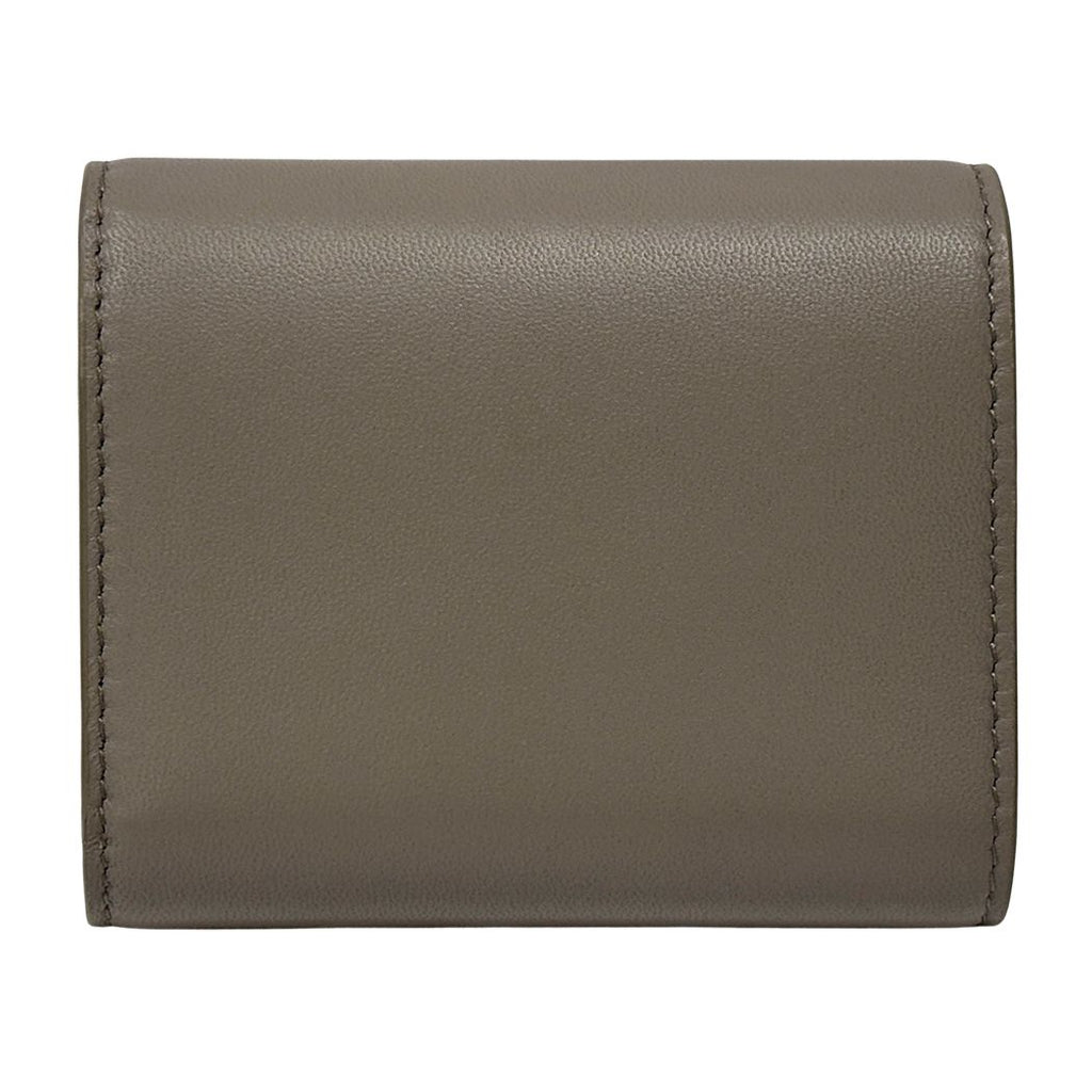 Celine Wallet Triomphe Bifold Leather Gray Gold Mini Small — view 2