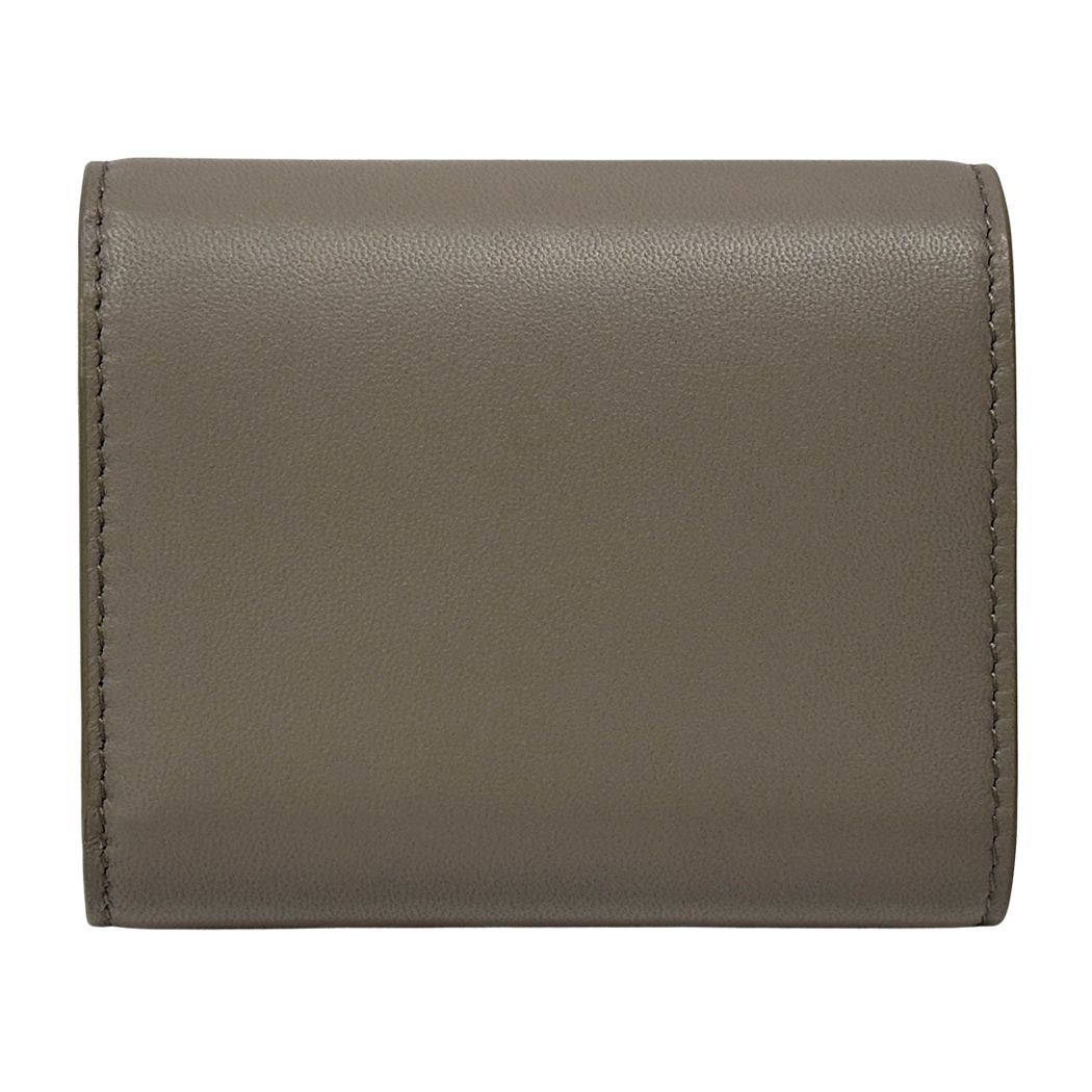 Celine Wallet Triomphe Bifold Leather Gray Gold Mini Small — view 2