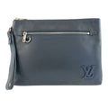 Louis Vuitton LV Aerogram Pochette iPad Blue Silver