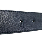 Dior Belt CD Logo Leather Navy Silver — view 6