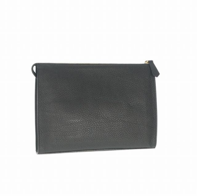 Fendi Monster Leather Clutch Black — view 2