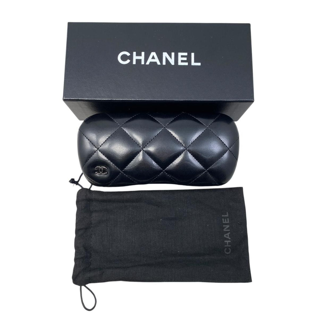 Chanel Sunglasses CC Logo Acetate Green Silver Eyewear — view 8
