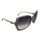 Chanel Sunglasses CC Logo Acetate Green Silver Eyewear — view 2
