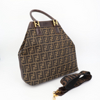 Fendi Zucca Pattern Tote Handbag